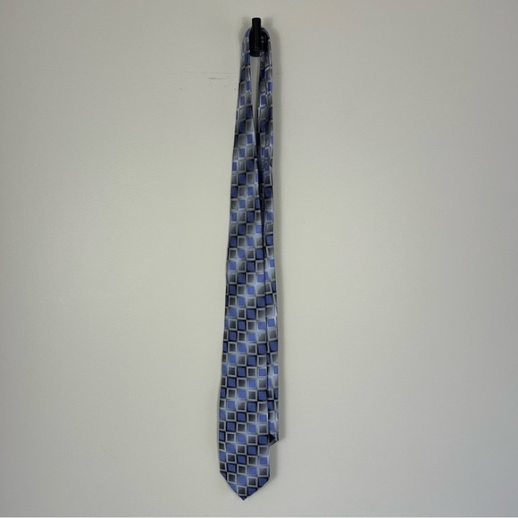 Balenciaga 100% Silk Purple Geometric Tie - Picture 2 of 5